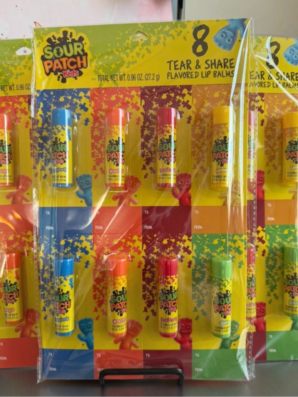 Tear & Share Flavored Lip Balm Pack Assorted  Sour patch kids 24 lip balms - Picture 2 of 4